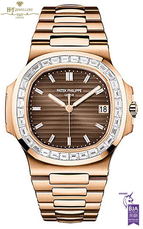 patek philippe rose nautilus|patek philippe nautilus with diamonds.